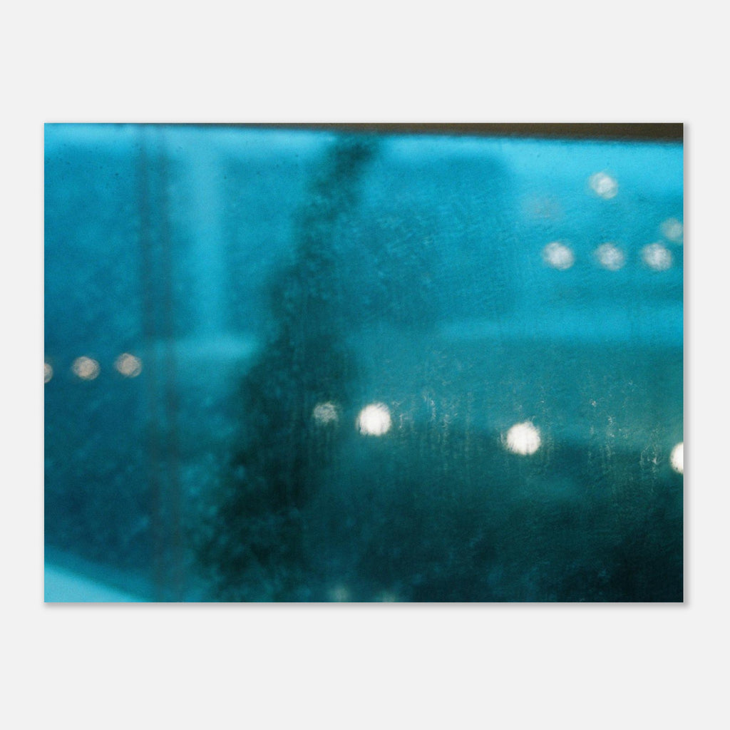 Abstract blue and green color swatch with light reflections