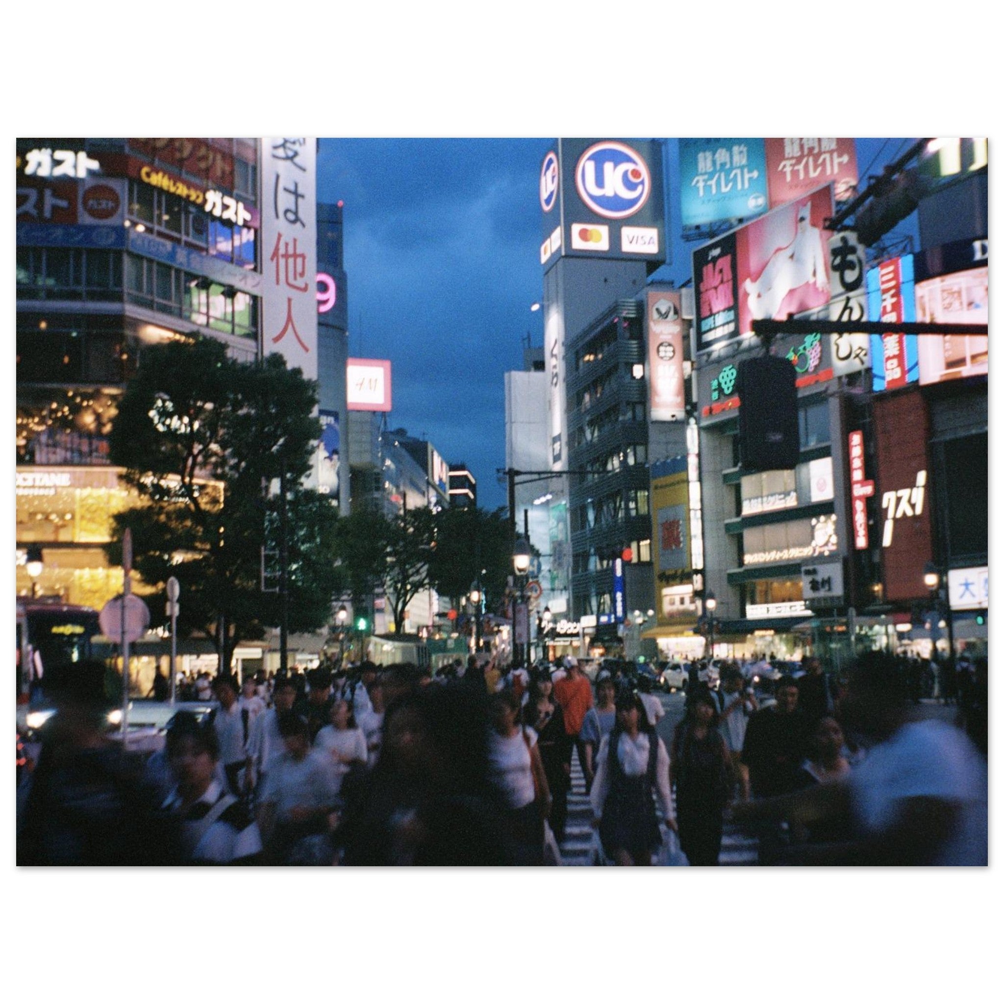 Shibuya Crossing at Dusk Film Photography Print